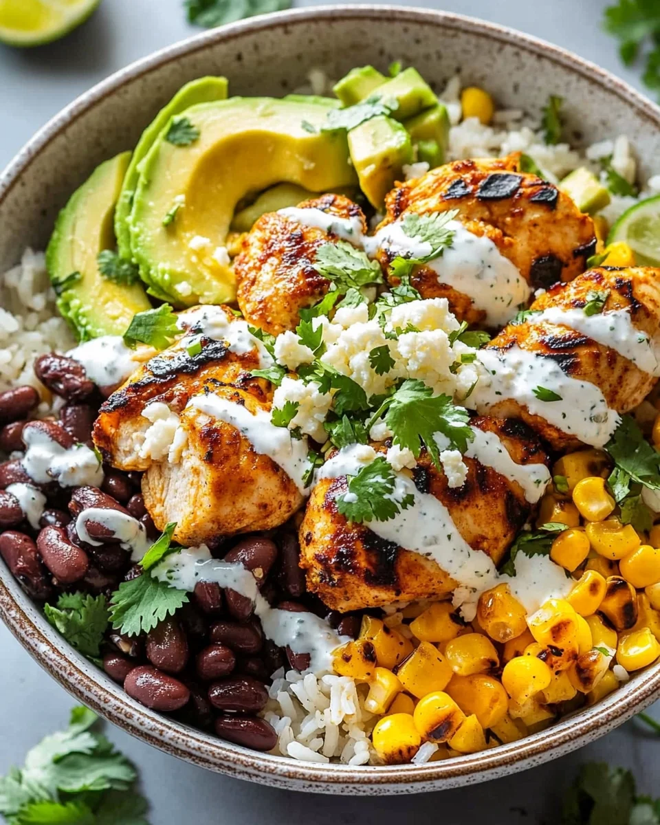 Street Corn Chicken Rice Bowl